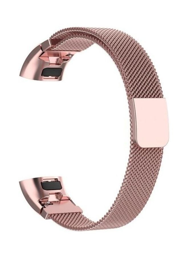 NIBEMINENT - Milanese Strap For Huawei Band 3 And 4 Pro Rose Pink - Image 1