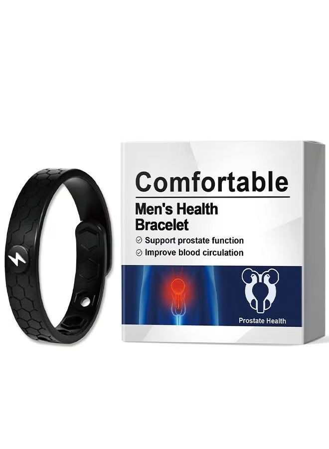 Wins Town Men's Magnetic Health Bracelet, Magnetic Copper Prostate Band, Prostate Bracelet, Prostate Thrust Bracelet, Promotes Blood Circulation (Black) - Image 1