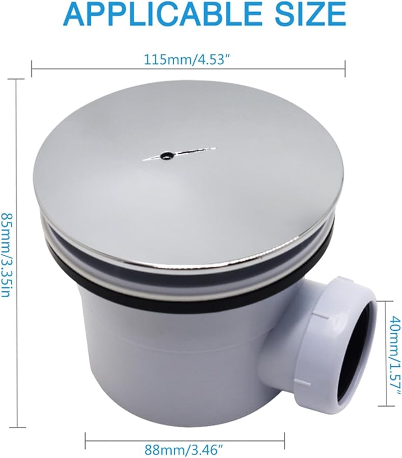 90mm Shower Tray Waste High Flow Floor Drain Color B Enhances Your Shower - Image 4