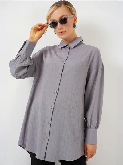 BIG DART BDART Textured Button-Up Long Sleeve Shirt