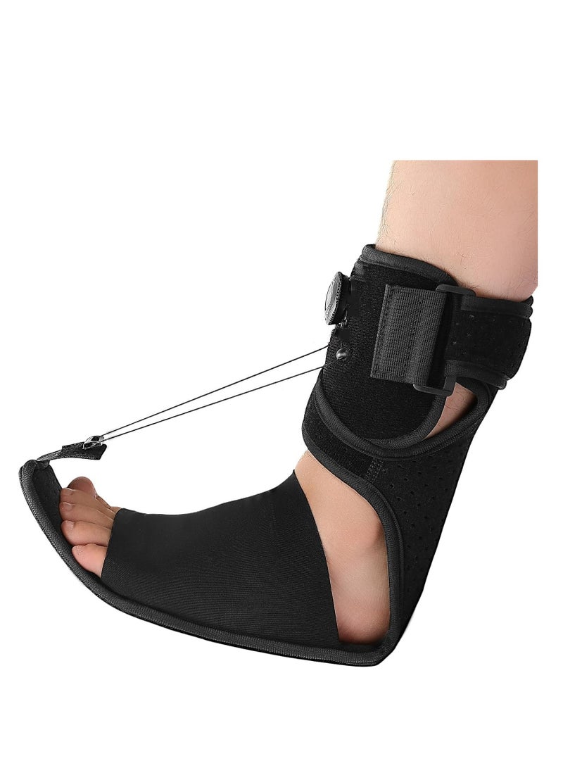 كيلا جبيرة ليلية لالتهاب اللفافة الأخمصية - دعامة قابلة للتعديل لتخفيف التهاب اللفافة الأخمصية مع وسادة قوسية للنساء (مقاس 6.5-10.5) والرجال (مقاس 5-9)، لتخفيف آلام القدم المتدلية والتهاب وتر العرقوب وألم الكعب - Image 1