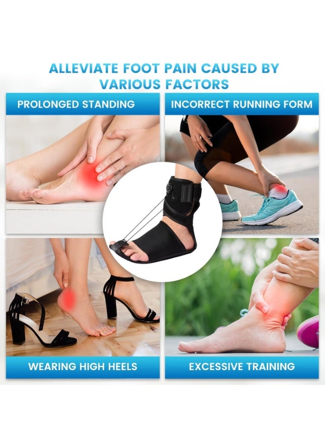 كيلا جبيرة ليلية لالتهاب اللفافة الأخمصية - دعامة قابلة للتعديل لتخفيف التهاب اللفافة الأخمصية مع وسادة قوسية للنساء (مقاس 6.5-10.5) والرجال (مقاس 5-9)، لتخفيف آلام القدم المتدلية والتهاب وتر العرقوب وألم الكعب - Image 4