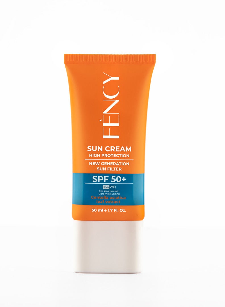 FÈNCY Sun Cream SPF 50+ | Very High Protection UVA/UVB Sun Filter | Hydrating & Skin Barrier Support | Suitable for Sensitive Skin | Vegan | Alcohol Free | Dermatologically Tested | No Food Coloring - Image 1