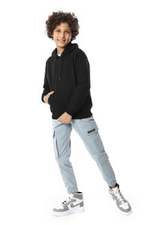 Andora Elastic Waist Boys Cargo Pants_Greyish Blue  - Image 5