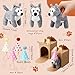 Simgoing 12 Set Mini Plush Dog Stuffed Animals Adopt a Dog Set with 12 Stuffed Dogs 12 Kraft Paper Boxes 12 Birthday Hats for Birthday Animal Theme Party FavorsBrown - Image 4