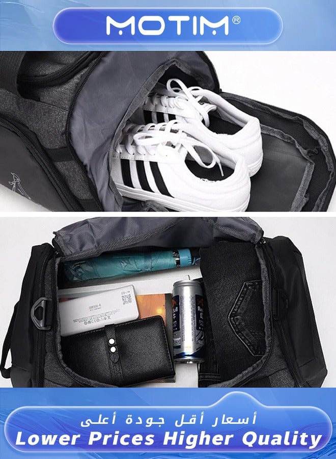 Motim Lightweight Sports Gym Bag Travel Duffel bag with Wet Pocket & Shoes Compartment for Men Women - Image 3