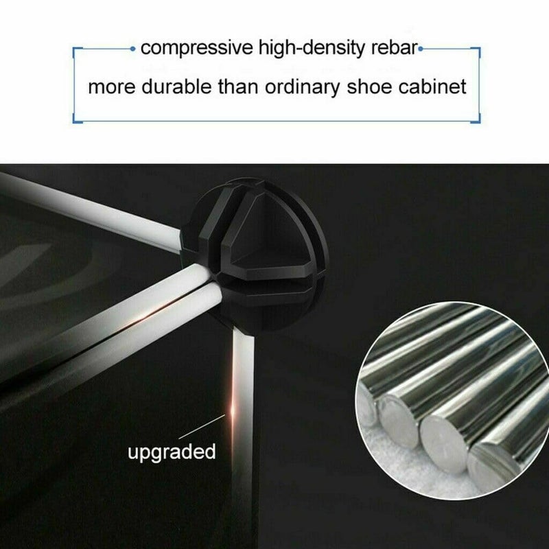 AYSIS The Original Diy Shoe Rack Organizer/Multi-Purpose Plastic 10 Layers Portable And Folding Shoe Rack(White),44x32x158 CM - Image 4