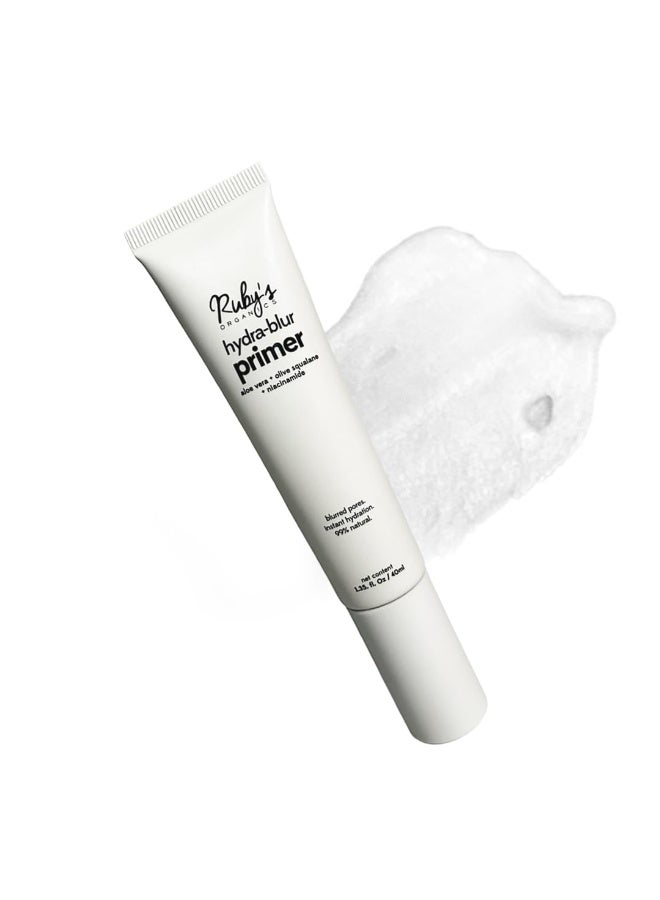 Ruby's Organics Hydra-Blur Primer for Face Makeup- 40 ml, Infused with Aloe vera, Olive squalane, Niacinamide- Vegan, Instant Hydrating, Moisturizing, Blurred Pores - Image 1