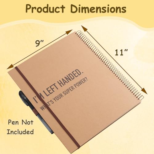 Urby Left Handed Notebooks College Ruled, 240 Pages 1 Subject, Hard Cover, Size 11" X 9", Ideal Gifts For Left Handed People. (Premium Paper 1 Pack) - Image 2