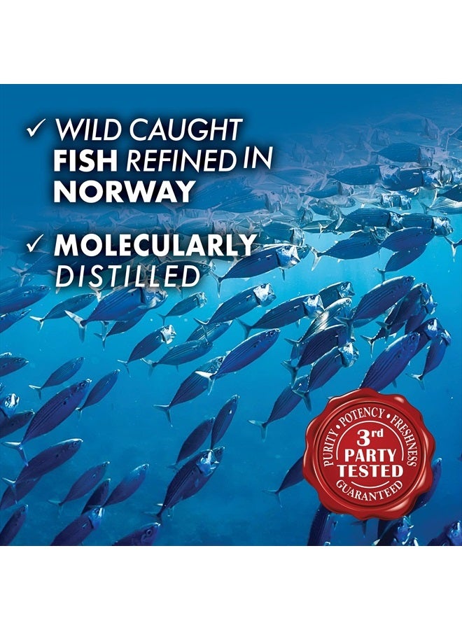 Bluebonnet تركيبة أوميجا 3 للقلب - شكل ثلاثي الجليسريد الطبيعي من البرية - DHA 600 مجم - EPA 800 مجم - مكمل غذائي عالي التركيز لدعم صحة القلب - خالٍ من الجلوتين - 60 كبسولة هلامية - Image 2