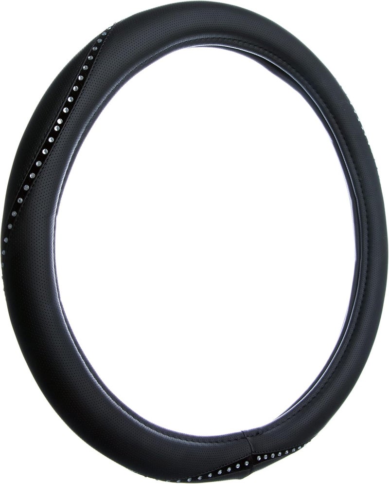 Custom Accessories 38466P Black Rope Bling TPE Core Steering Wheel Cover - Image 1