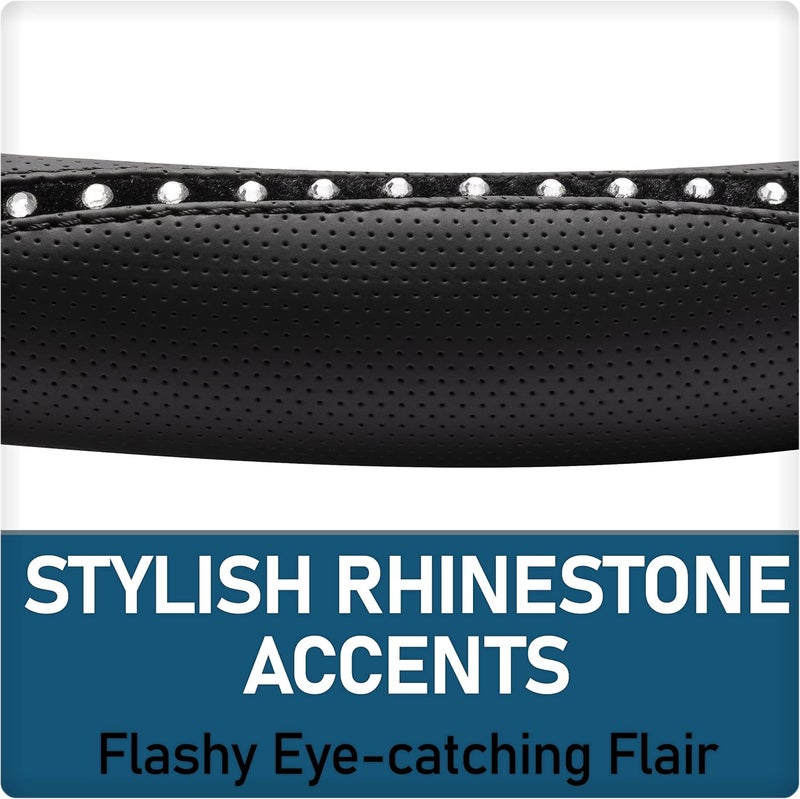 Custom Accessories 38466P Black Rope Bling TPE Core Steering Wheel Cover - Image 5
