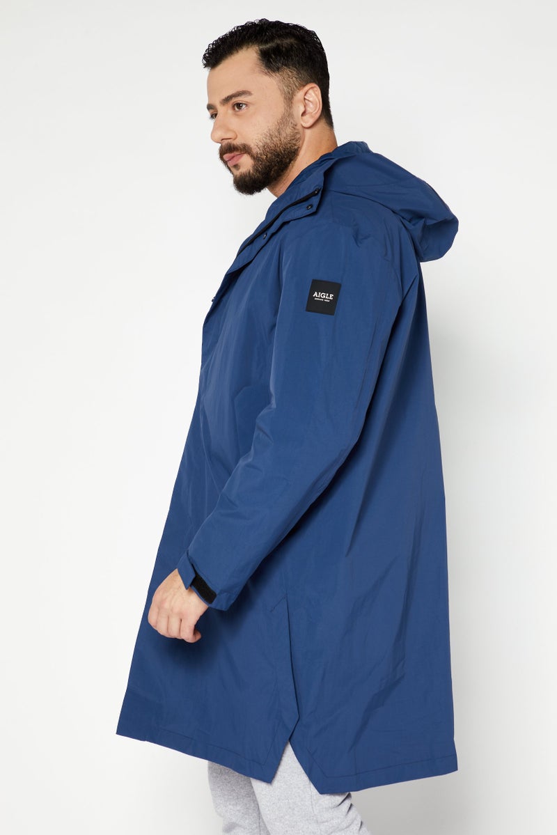 Aigle Men Solid Windbreaker Jackets, Blue - Image 4