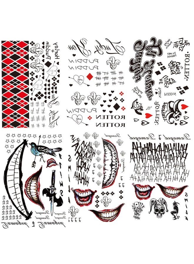 Leoars Fake Tattoo Stickers, 3-Sheet Women Temporary Tattoos and 3-Sheet Men Tattoos for Halloween Costume Cosplay Parties Accessories - Image 1