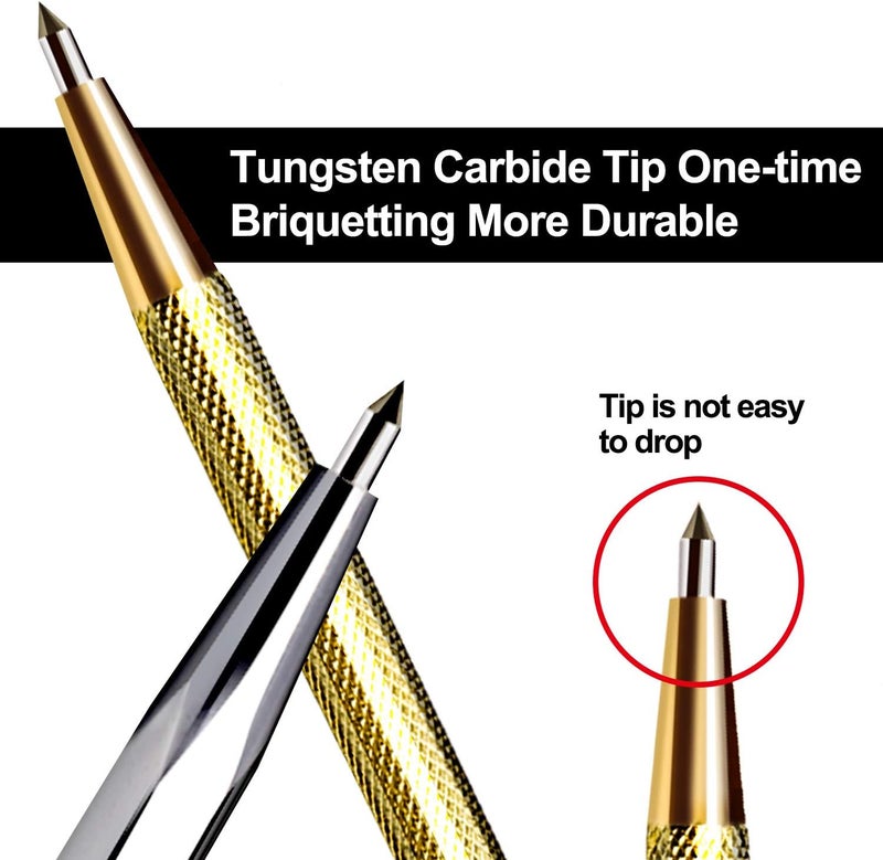 TORINALITAL Tungsten Carbide Tip Scribe, Metal Etching Pen Carve Engraver Scriber Tools for Stainless Steel, Ceramics, Glass, Metal Sheet and Gold/Welding(6 Pack) - Image 2