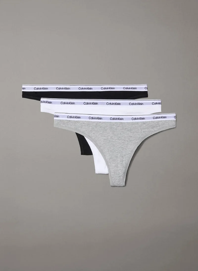Calvin Klein 3 Pack Thongs - Modern Logo