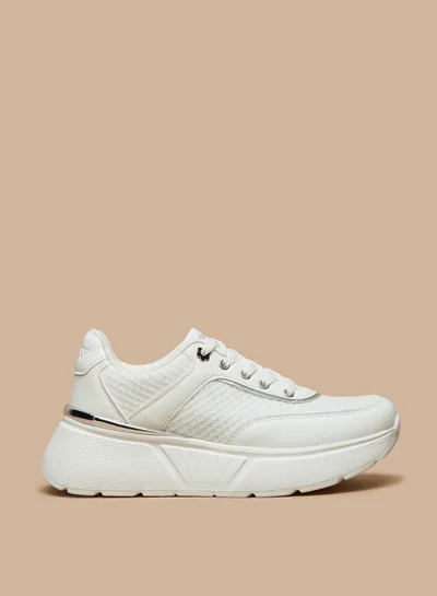 MISSY Women's Textured Lace-Up Chunky Sneakers