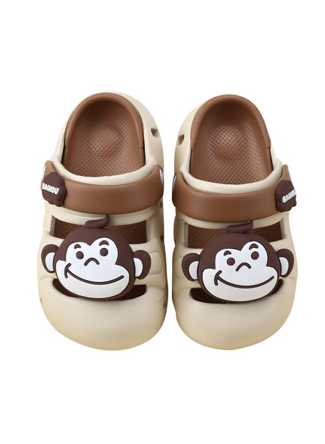 Baihou Children's Cartoon Indoor Outdoor Beach Slippers With Hole Design For Boys And Girls, D04 White 26-27 - Image 5