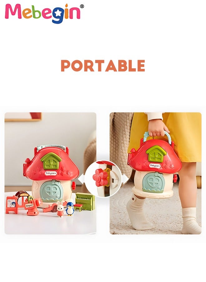 MEBEGIN Kids Dollhouse Playset Toys, Girls Pretend Kindergarten Mushroom Play House Set Birthday Gifts for Toddlers Preschoolers - Image 5