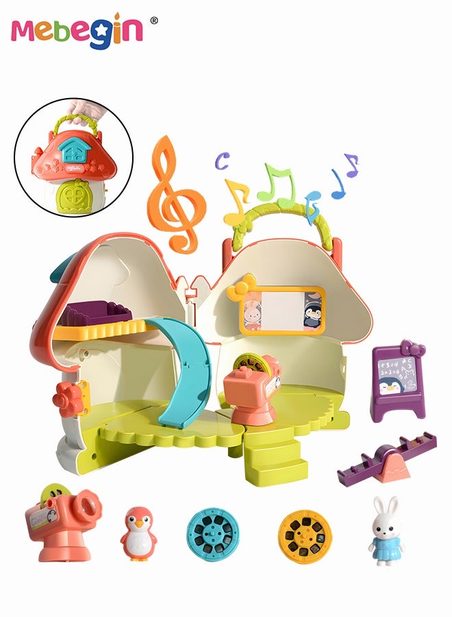 MEBEGIN Kids Dollhouse Playset Toys, Girls Pretend Kindergarten Mushroom Play House Set Birthday Gifts for Toddlers Preschoolers - Image 4