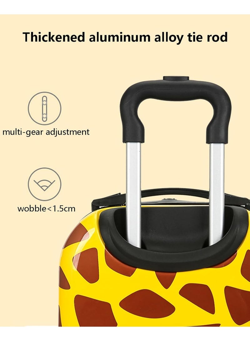 جورونب حقيبة سفر للأطفال مقاس 18 بوصة بعجلات دوارة، حقيبة سفر صلبة للأولاد والبنات، حقيبة سفر منظمة بعجلات، لون أزرق - Image 4