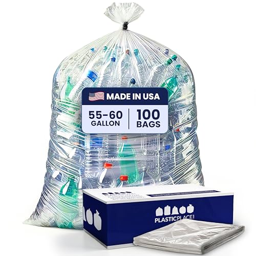 Plasticplace 5560 gallon Trash Bags 15 Mil Clear Heavy Duty Garbage Can Liners 36 x 58 100 Count - Image 2