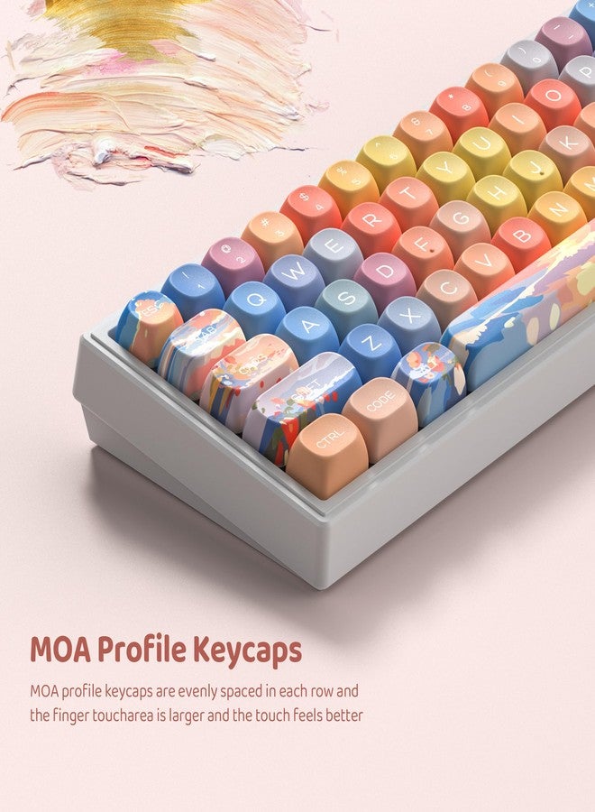 dagaladoo Cute PBT Keycaps Set,Sunset MOA Profile keycaps 60 75 100 Percent,Dye-Sub 134-key Custom Keyboard Keycap for 100% 75% 65% 60% TKL US Layout Mechanical Keyboard - Image 5