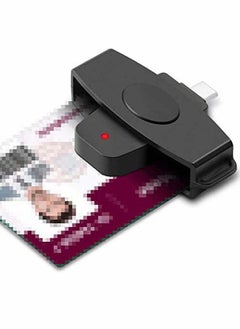 USB C CAC Smart Card Reader, Type C DOD Common Access Card Card Reader, Credit Card Reader Compatible with Android Phones/Mac Book/i Mac/Laptop/Tablet or Other Type C Devices