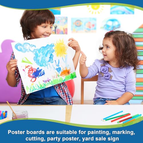 rookea 36 Pcs White Poster Board Paper 11x 14 Bulk, ROOKEA Vision Boards Blank Poster Paper for School Arts and Crafts, Classroom Projects, Presentations, Drawing, Scrapbooking, Graphic Displays - Image 4