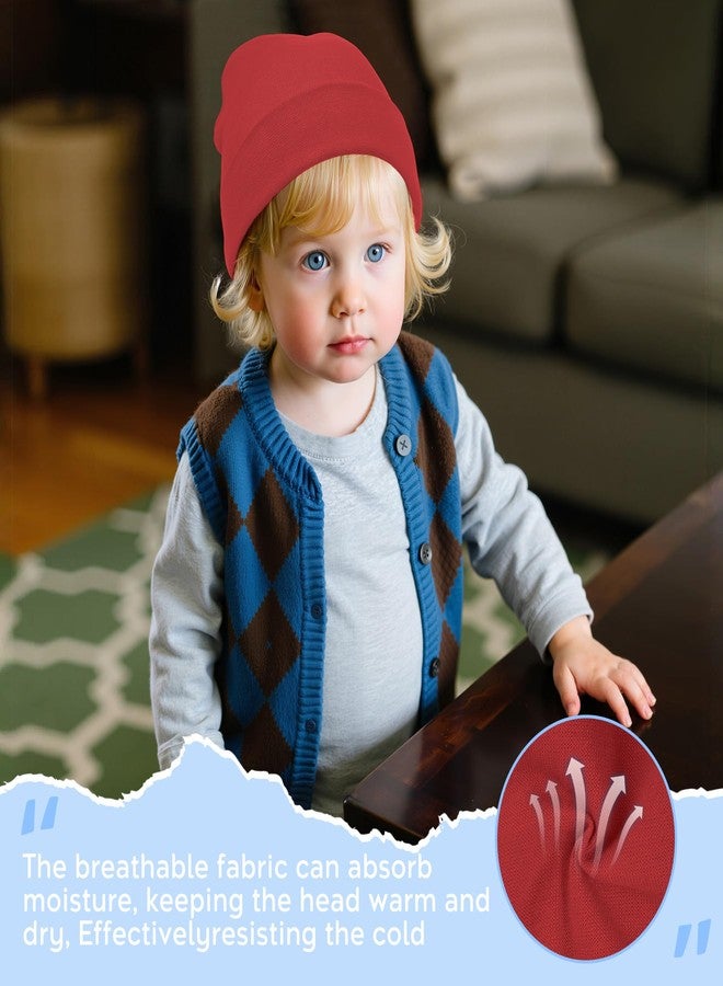 Zando Infant Toddler Baby Unisex Cotton Soft Cute Lovely Newborn Kids Hat Beanies Caps Baby Beanie for Boys Girls G Red Small/0-6 Months - Image 4