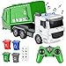 CALEST 24Ghz RC Garbage Truck with 4 Trash Cans 6 Channel Remote Control Waste Management Toy 100pcs Garbage Sorting Cards Boys 3 - Image 2