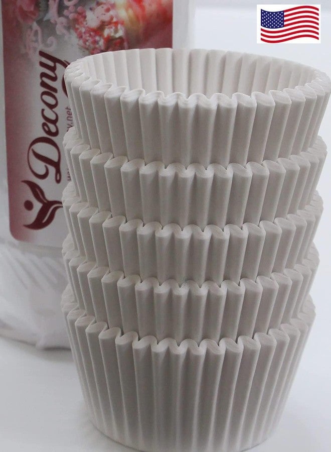 Decony Mini Paper Cupcake Liners - MADE IN USA -Fluted Cupcake Holder Cups for Baking Muffins, Food-Grade, Odorless, Non-Stick, Quick-Release - Fits Mini Pans, 1 1/2'' x 1 ", [500-Count] - Image 1