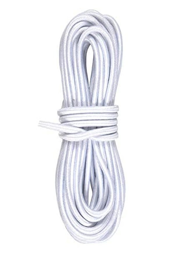 SHOPEE Round Elastic Band Cord Rope Stretch String for High Fashion Boutique Craft Project Crafting Hanging 12.5 Meter 2 mm (White) - Image 1