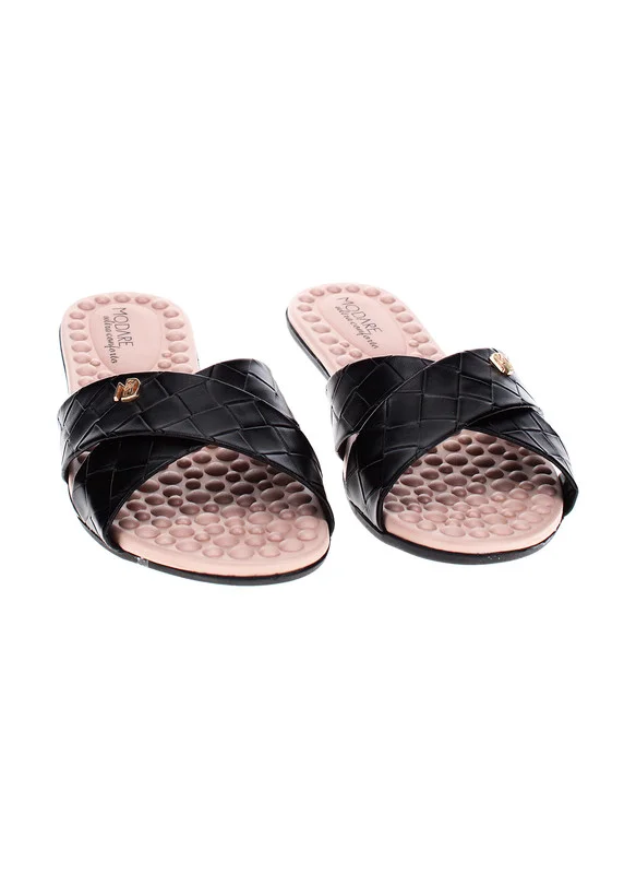 Modare  Modare Ladies Flat Sandals Black | Made In Brazil for Women | Best Price UAE