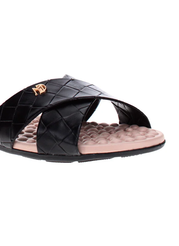 Modare  Modare Ladies Flat Sandals Black | Made In Brazil for Women | Best Price UAE
