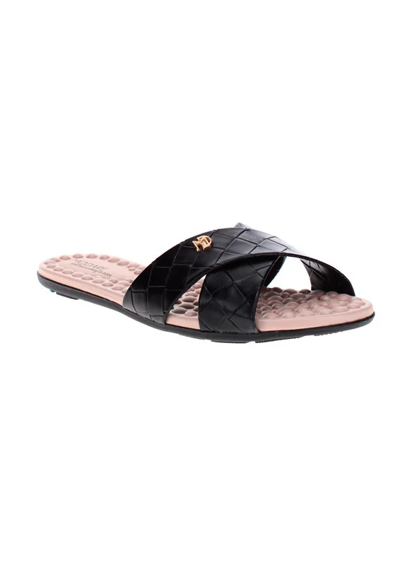 Modare Ladies Flat Sandals Black | Made In Brazil