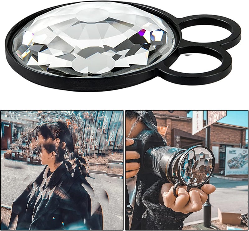 klarako Handheld Kaleidoscope Glass Prism 77mm Rotatable Camera Glass Filter Effect Filter Create Cool Refraction for Photo Shooting - Image 5