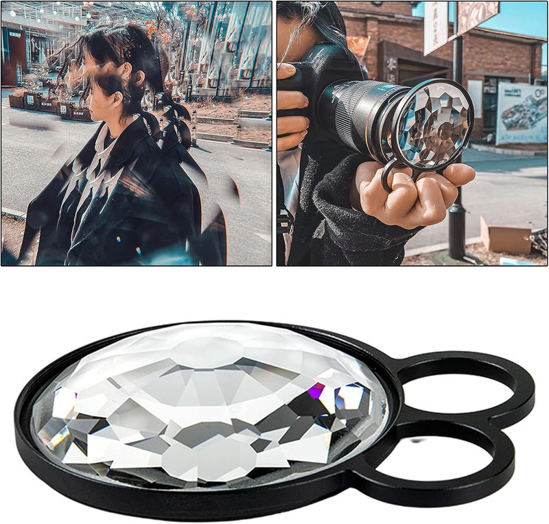 klarako Handheld Kaleidoscope Glass Prism 77mm Rotatable Camera Glass Filter Effect Filter Create Cool Refraction for Photo Shooting - Image 4