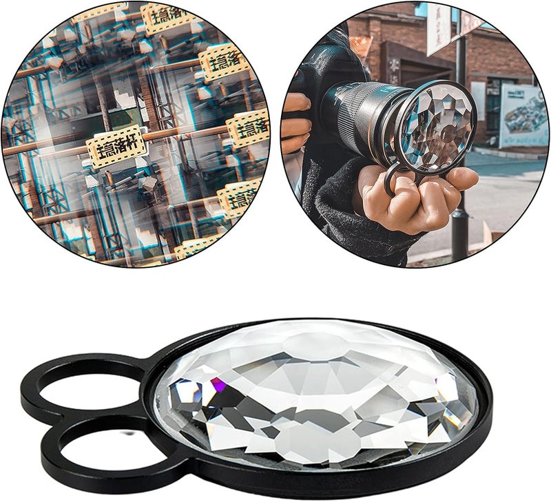 klarako Handheld Kaleidoscope Glass Prism 77mm Rotatable Camera Glass Filter Effect Filter Create Cool Refraction for Photo Shooting - Image 3