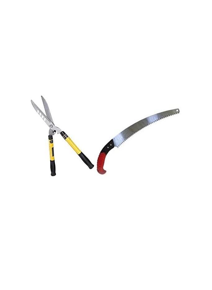 ABBASALI Garden Scissor Gardening Saw Plastic Handle Bend Type Heavy Duty  - Image 1
