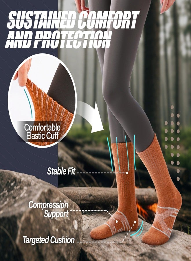 ANTSANG Merino Wool Socks for Men & Women Thermal Winter Hiking Warm Thick Crew Cozy Boot Work Gift Socks Stocking Stuffers 5 Pairs(Assorted D,L) - Image 3