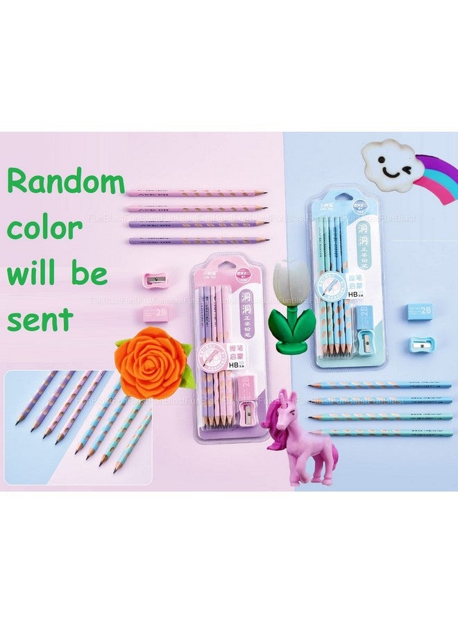 فنبلاست مجموعة أقلام رصاص أنيقة من فن بلاست - مجموعة أقلام رصاص كاواي مع مبراة وممحاة على شكل وحيد القرن للأطفال والأولاد والبنات، هدية عيد ميلاد، هدية إرجاع، هدية للحفلات - متعددة الألوان - Image 3