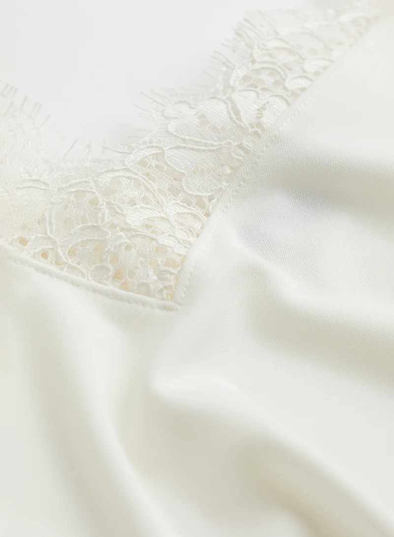 H&M Lace-Trimmed Cami Top