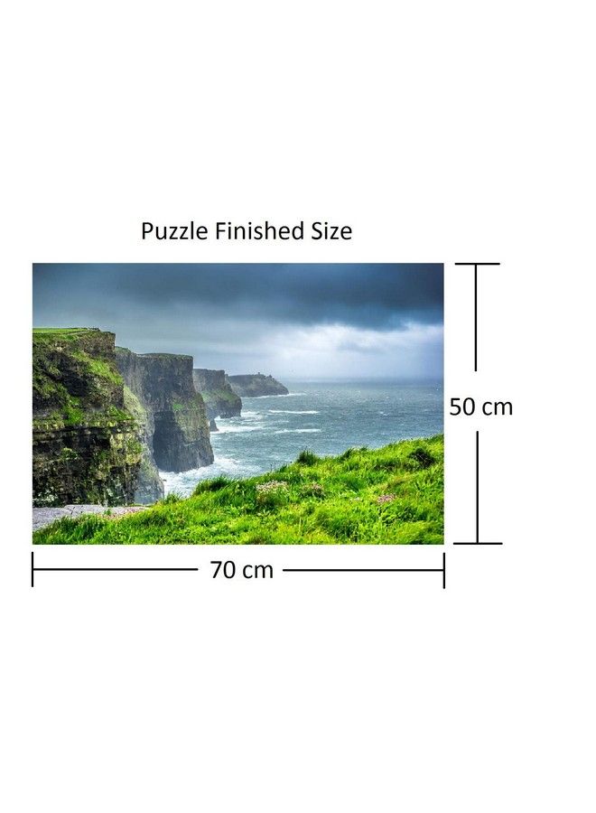 1000 Piece Large Jigsaw Puzzle Cliffs Of Moher, Ireland 1000 Piece Puzzles For Adults And Teens Landscape Series 19.69 * 27.55 Inches - Image 3