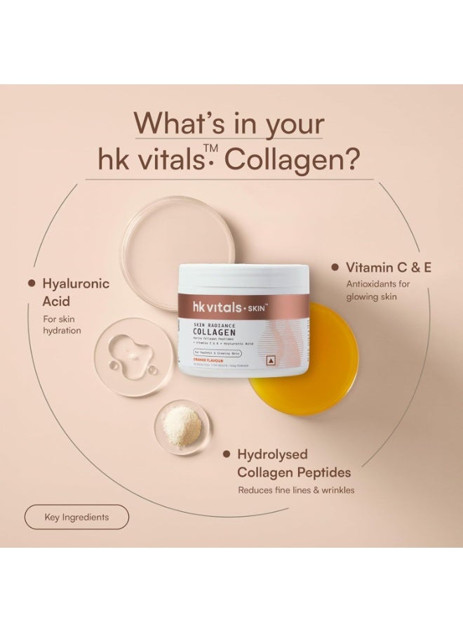 hk vitals Marine Collagen Supplement (Orange, 100g) & Sipper Bottle (Grey, 300ml) | Combo Pack - Image 2