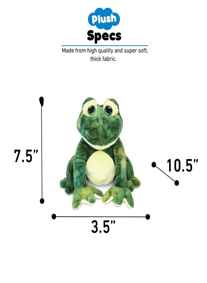 Puzzled DolliBu Plush Frog Stuffed Animal - Soft Huggable Squat Green Frog, Adorable Playtime Frog Plush Toy, Cute Rain Forest Life Cuddle Gift for Kids & Adults - 8 Inches - Image 3