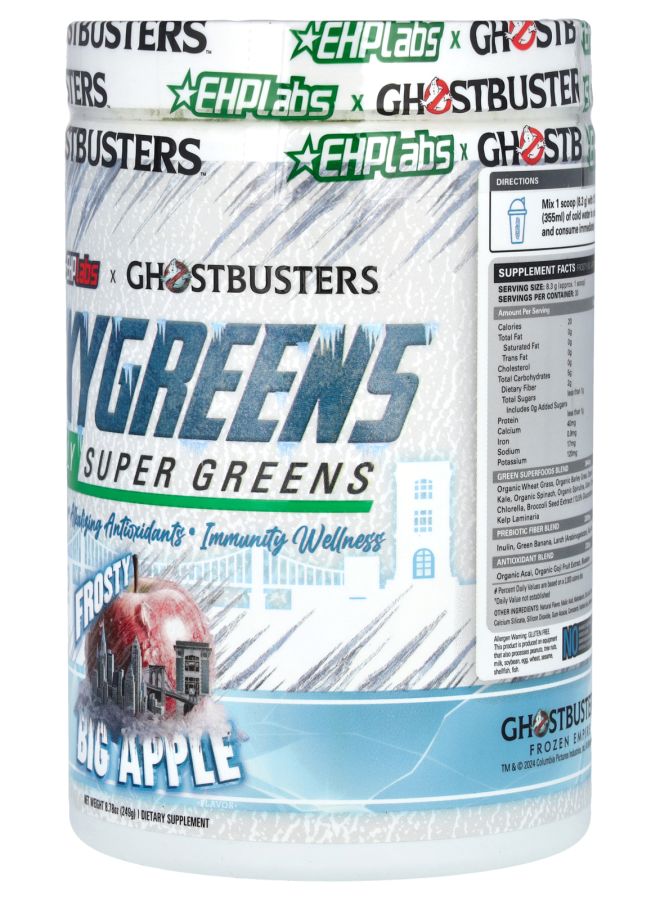 EHPLabs Ghostbusters Oxygreens Daily Super Greens Frosty Big Apple 8.78 oz (249 g) - Image 2
