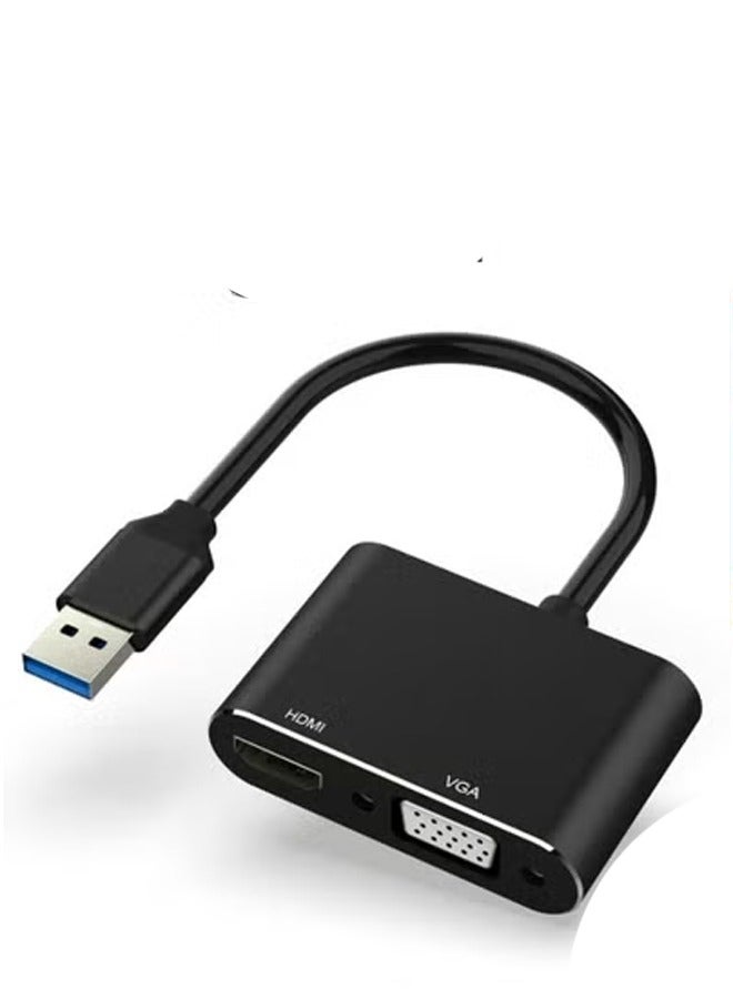 TIGER USB to HDMI VGA Adapter – 1080P USB 3.0/2.0 to HDMI VGA Converter, Compatible with Windows, Mac, and Android Devices - Image 1