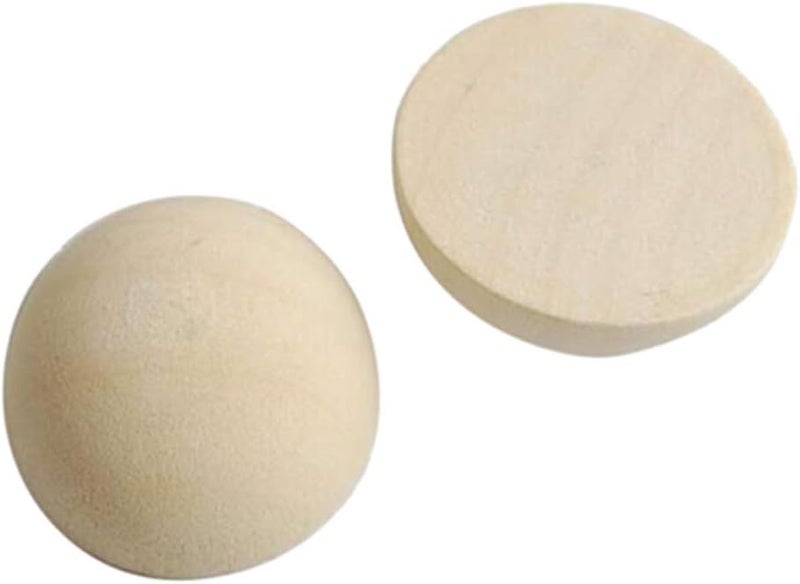 كلاراكو 100 قطعة من الكرات الخشبية نصف المنقسمة الأحجام اختر كرة مستديرة قبة كرة حرفية 1520 مم كما هو موضح، 15 مم - Image 3