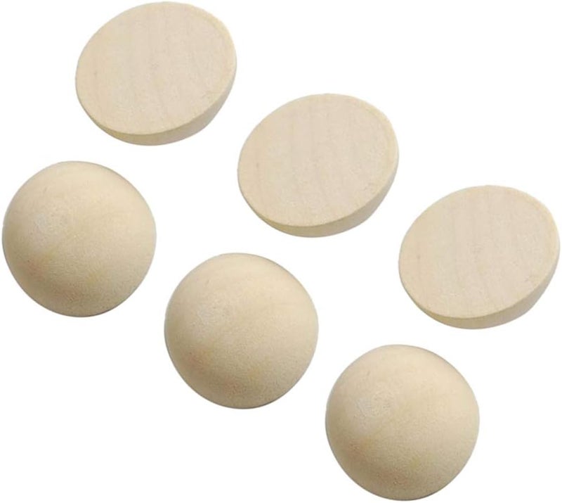 كلاراكو 100 قطعة من الكرات الخشبية نصف المنقسمة الأحجام اختر كرة مستديرة قبة كرة حرفية 1520 مم كما هو موضح، 15 مم - Image 5